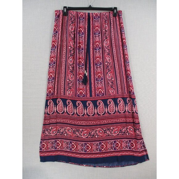 Vintage-Inspired Womens 1X Skirt Paisley Striped Pattern - Picture 1 of 8